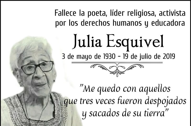Fallece Julia Esquivel