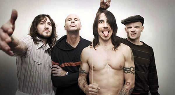 Red Hot Chili Peppers. De izquierda a derecha: Joe Frusciante, Chad Smith, Anthony Kiedis, Michael “Flea” Balzary