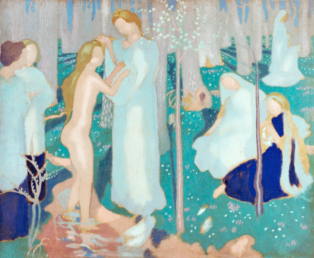 Springtime (ca.1894–199) painting in high resolution by Maurice Denis. Original from The MET Museum. 
