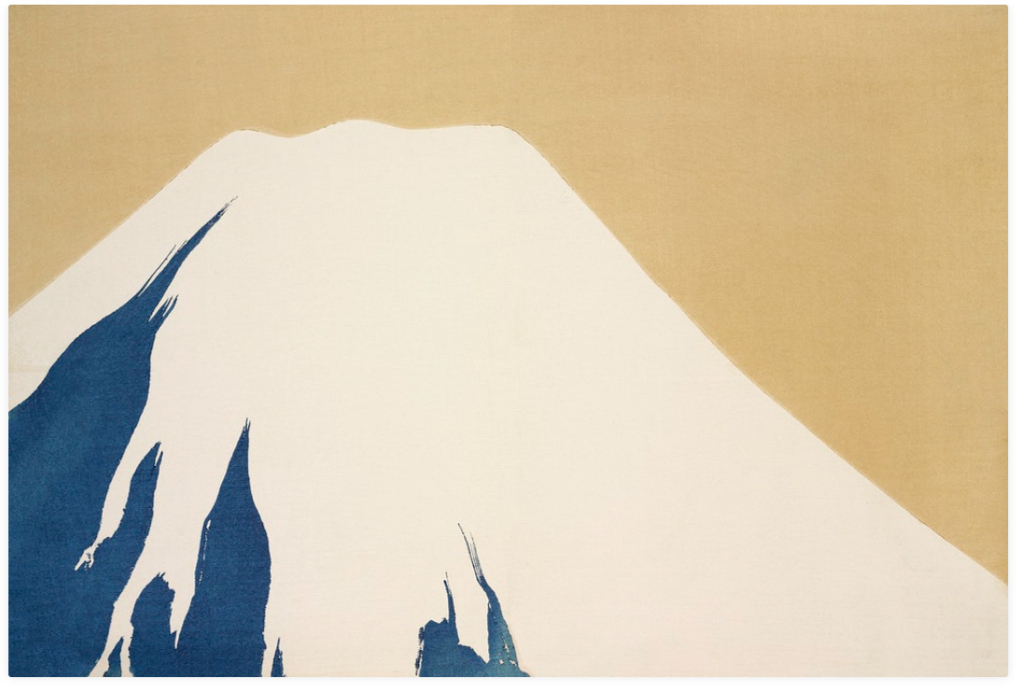 Mount Fuji from Momoyogusa–Flowers of a Hundred Generations (1909) by Kamisaka Sekka