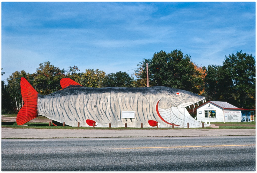 Big Fish Supper Club, Bena, Minnesota (1980) photography in high resolution by John Margolies.