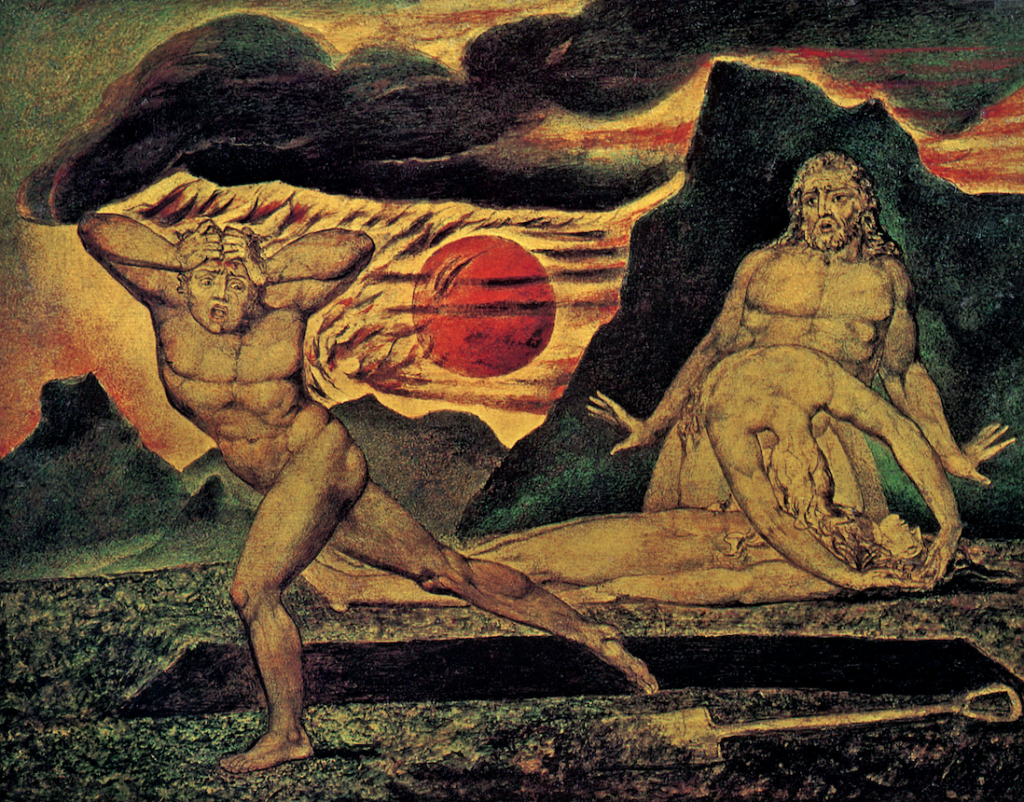 Caín huyendo del cadáver de Abel - William Blake